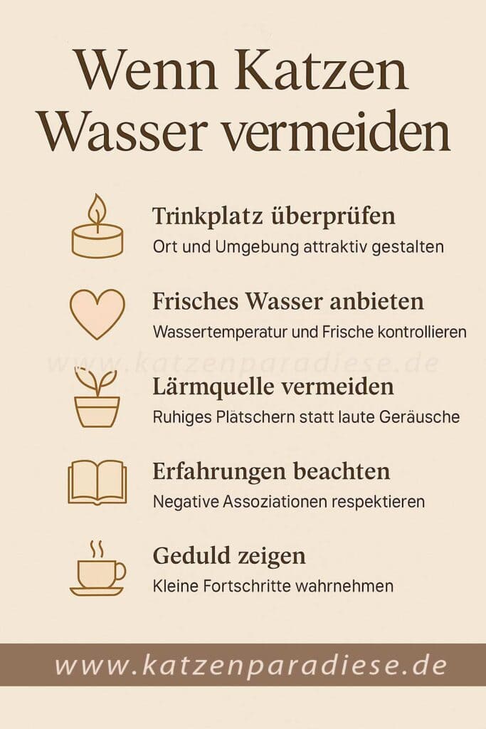 Wenn Katzen Wasser meiden Wenn Katzen Wasser meiden
