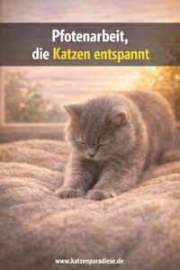 Pfotenarbeit, die Katzen entspannt