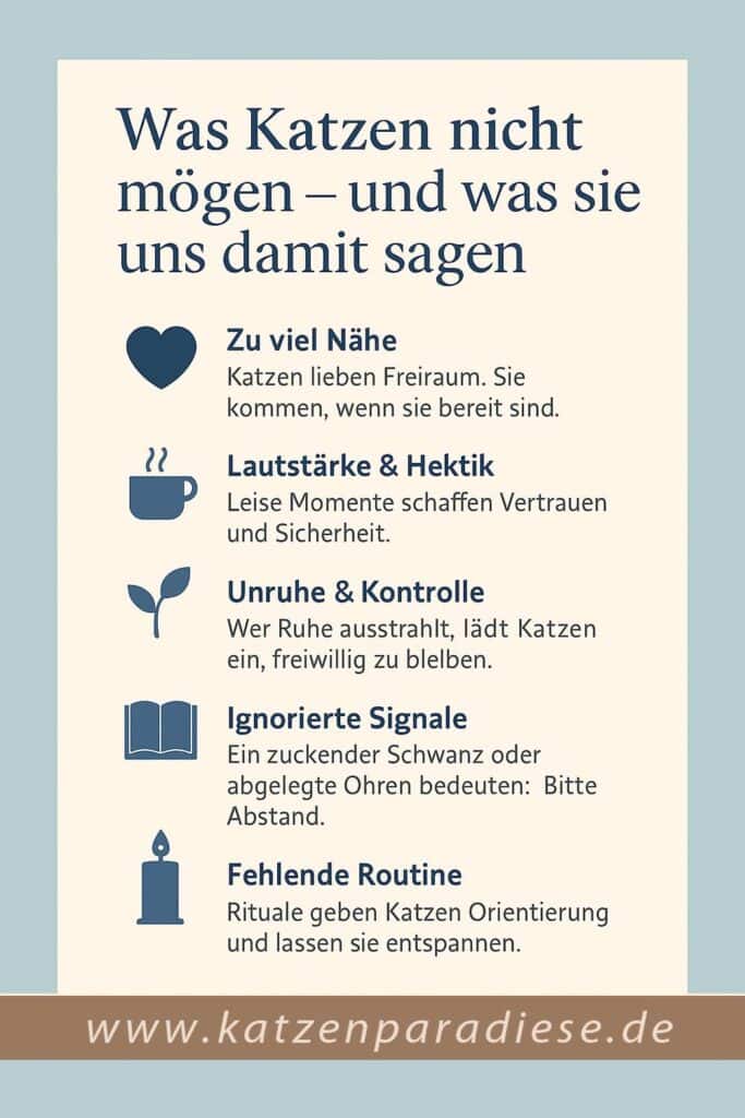 Was Katzen nicht mögen - Infografik Was Katzen nicht mögen - Infografik