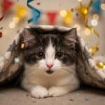 Jahreswechsel mit Katze